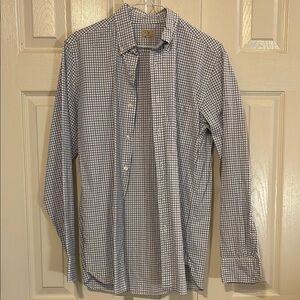 J. Crew Blue and White Casual Button Down Shirt